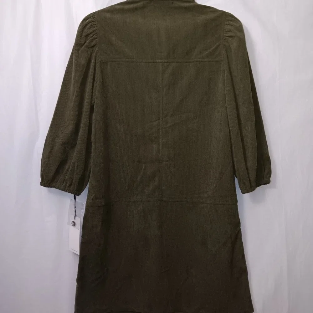 7 FOR ALL MANKIND CORDUROY PUFFY SLEEVE DRESS